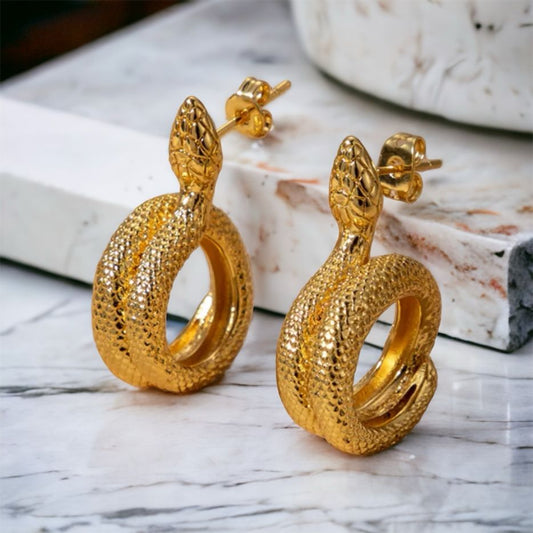 Aretes Snake - Oro